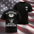 Men's Casual Round Neck Shortsleeve Graphic T-Shirt Apparel - "Let There Be Marines and the Devil Ran in Fear" Print