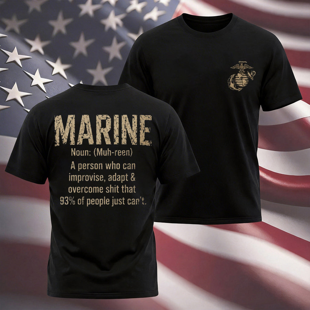 Marine Definition T Shirt – Improvise, Adapt & Overcome