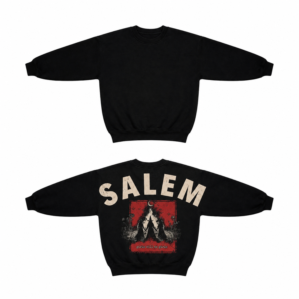 Girls Trip Salem Halloween Shoulder-to-Shoulder Back Lettering Sweatshirt Hoodie