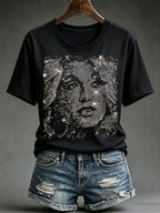 Women's Singer Memorial Print Short-sleeved T-shirt