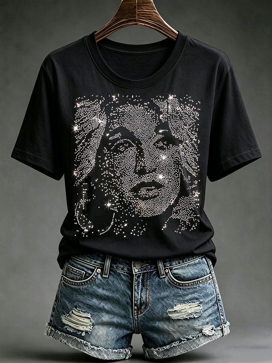 Women's Singer Memorial Print Short-sleeved T-shirt