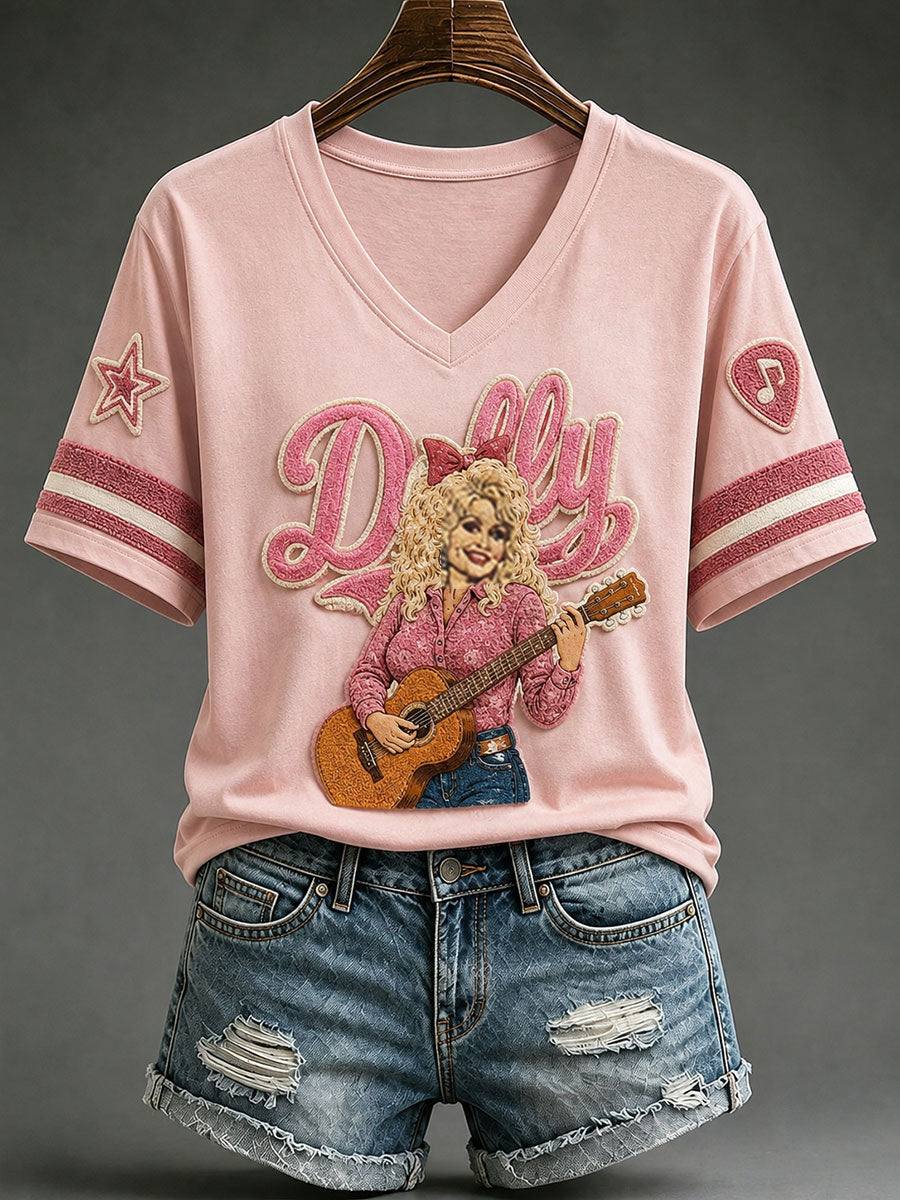Women's Singer Memorial Print Short-sleeved T-shirt