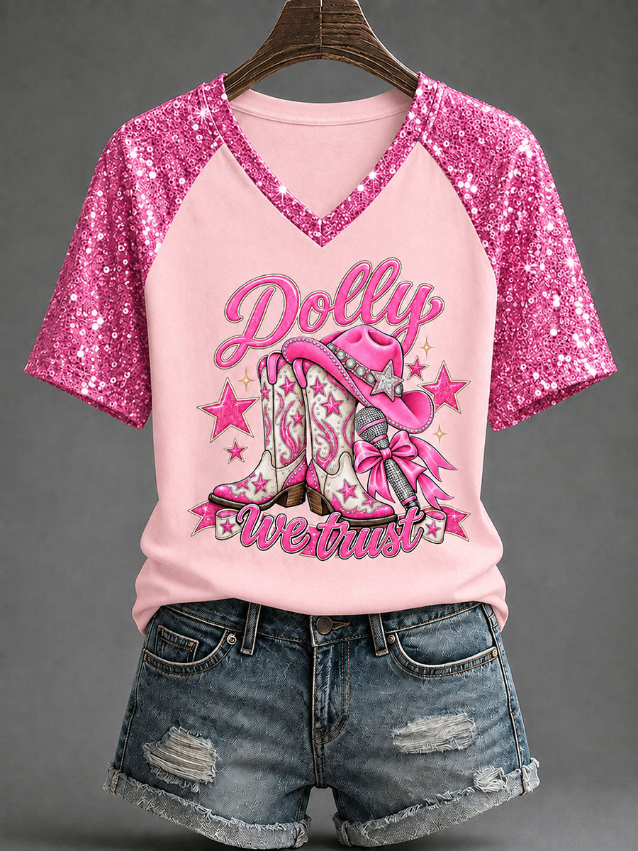 Women’s Country Music Print Casual T-Shirt