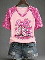 Women’s Country Music Print Casual T-Shirt