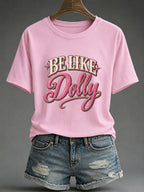 Women’s Country Music Print Casual T-Shirt
