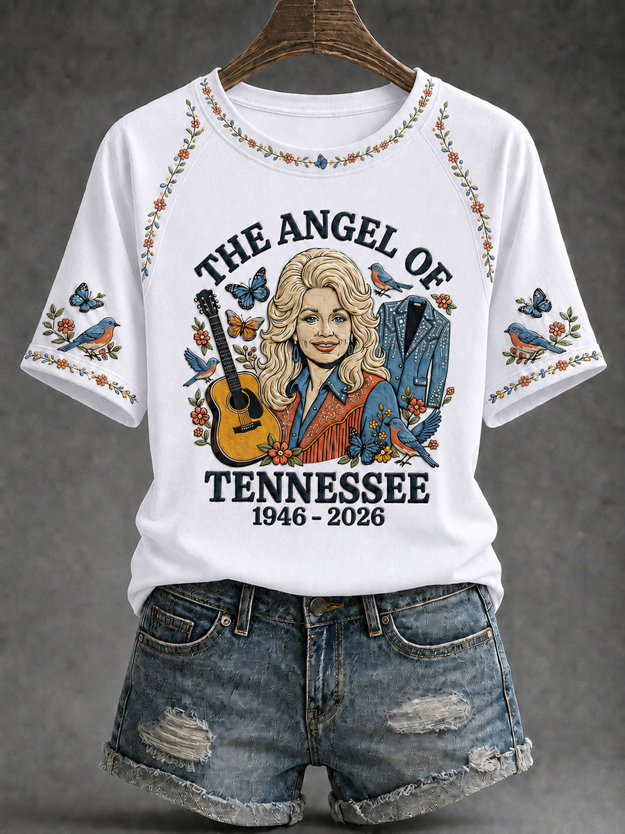 Women’s Country Music Print Casual T-Shirt